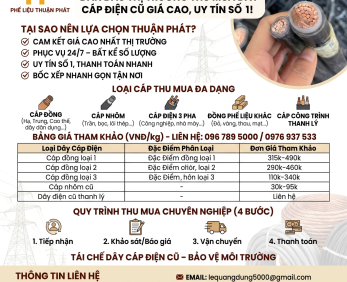 Thu Mua Dây Cáp Điện Cũ Giá Cao Toàn Quốc - Thu Mua Tận Nơi 24/7