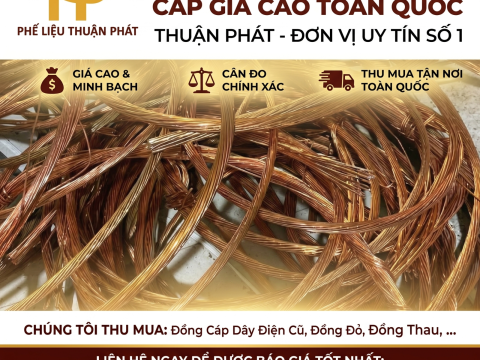 Thu Mua Phế Liệu Đồng Cáp Giá Cao Toàn Quốc - Thu Mua Tận Nơi