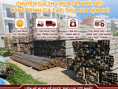 Thu Mua Sắt Phế Liệu Công Trình Giá Cao - Thu Mua Tận Nơi 24/7